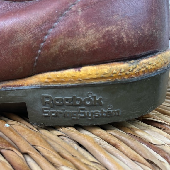Vintage Brown Leather Reebok Hiking Boots Sz 7 1/2 - Picture 8 of 16